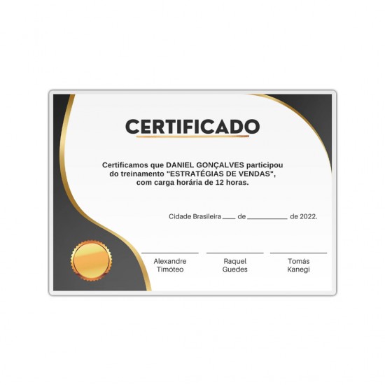 Certificado A4 Plastificado