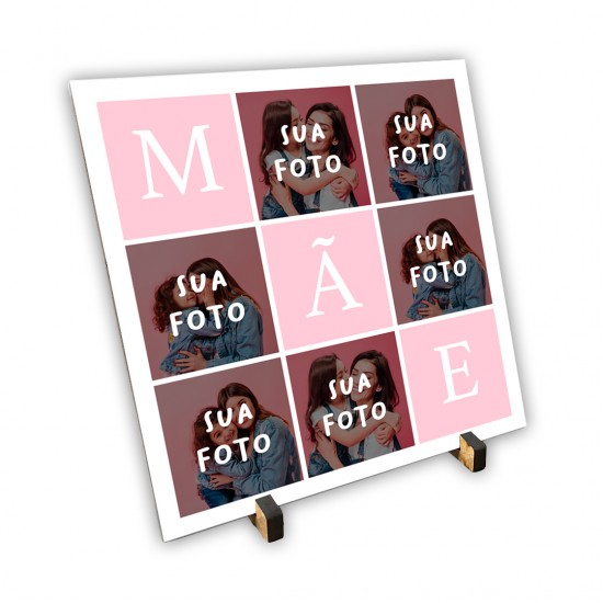 Azulejo Personalizado com 6 Fotos + Mãe