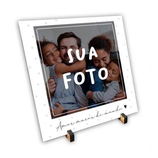 Azulejo Personalizado Namorados com Foto + Amor Maior do Mundo