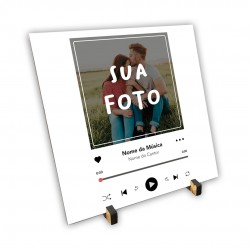 Azulejo Personalizado Namorados com Foto + Spotify (Mod. 1)