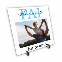 Azulejo Personalizado com Foto + Pai Amor Infinito