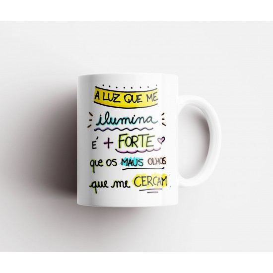 Caneca Personalizada Porcelana Letra + Nome + Frase