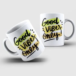 Caneca Porcelana Good Vibes Only (Mod. 1)