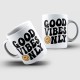 Caneca Porcelana Good Vibes Only (Mod. 2)