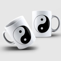 Caneca Porcelana Yin Yang