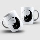 Caneca Porcelana Yin Yang Gato (Mod. 2)