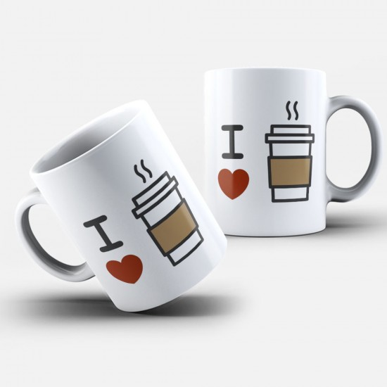 Caneca Personalizada I Love Coffee (Mod. 2)