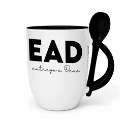 Caneca c/ Colher Personalizada EAD Entrego a Deus