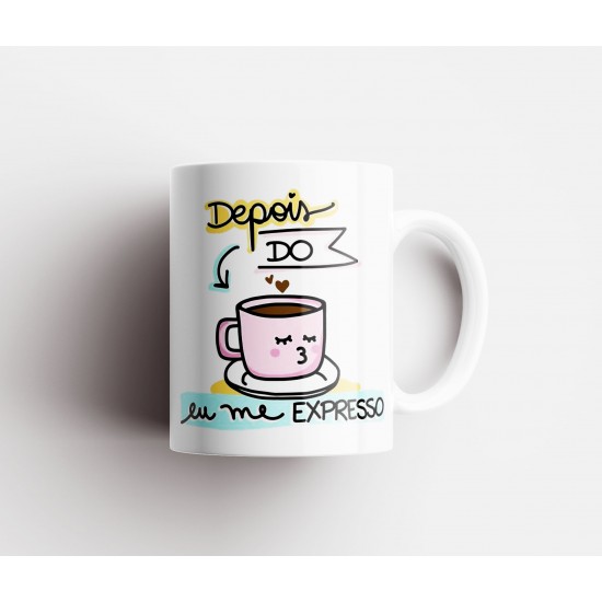 Caneca Personalizada Porcelana Letra + Nome + Frase