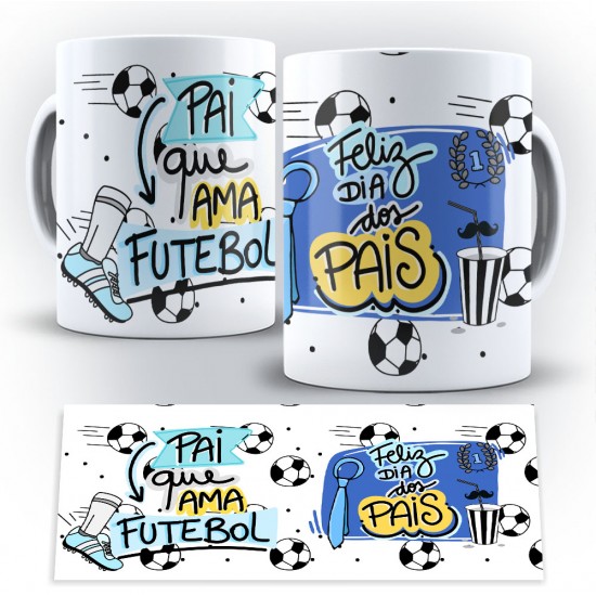 Caneca Personalizada Porcelana Pai Que Ama Futebol