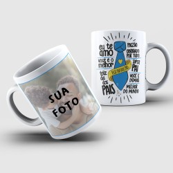 Caneca Personalizada Foto + Feliz Dia dos Pais