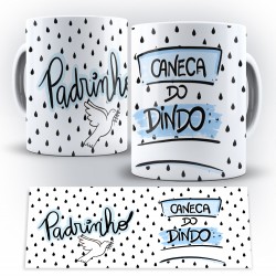 Caneca Personalizada Porcelana Padrinho / Caneca do Dindo