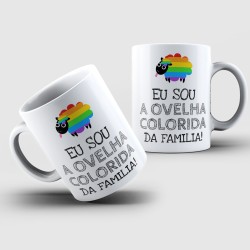 Caneca Personalizada Sou a Ovelha Colorida da Família