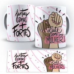 Caneca Personalizada Porcelana Juntas Somos + Fortes