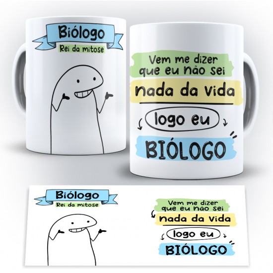 Caneca Profissão Flork Biólogo