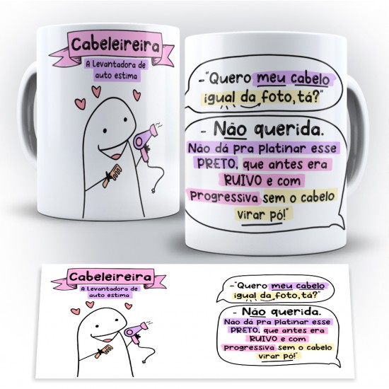 Caneca Profissão Flork Cabelereira