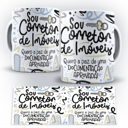 Caneca Profissão Flork Corretor de Imóveis