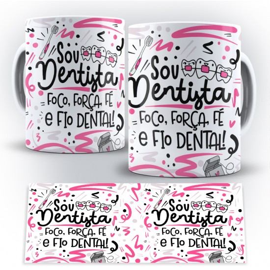 Caneca Profissão Flork Dentista (Mod. 2)