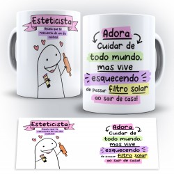 Caneca Profissão Flork Esteticista