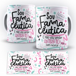 Caneca Profissão Flork Farmaceutica (Mod. 2)