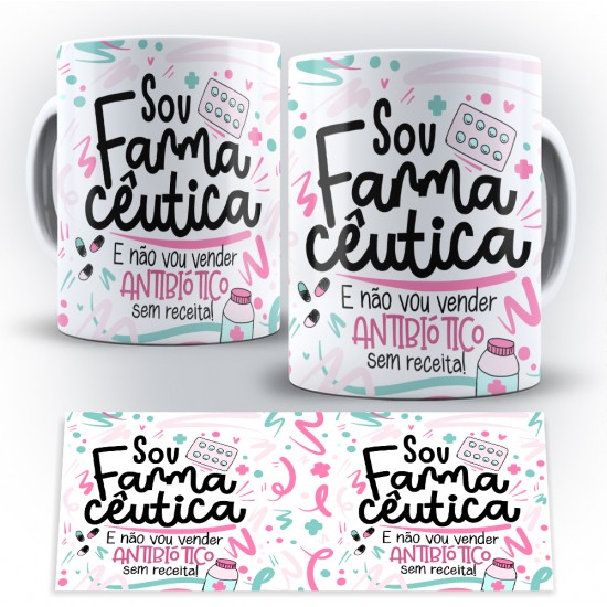 Caneca Profissão Flork Farmaceutica (Mod. 2)