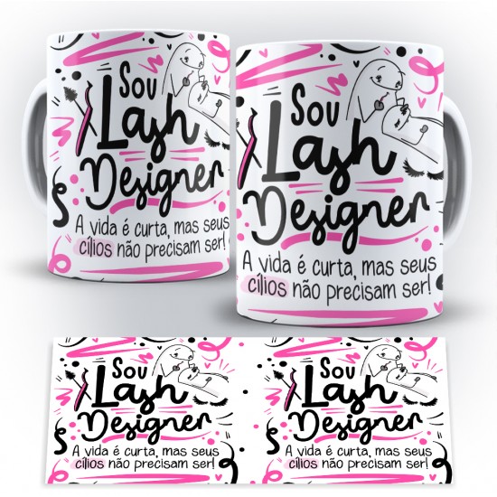 Caneca Profissão Flork Lash Designer (Designer de Sobrancelha)