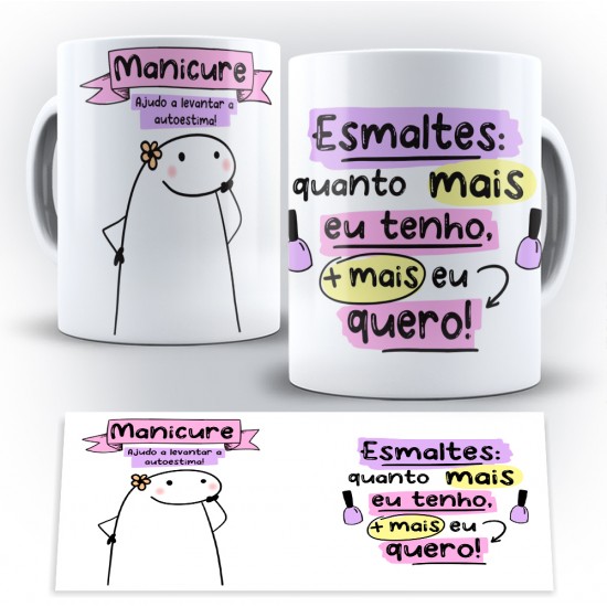 Caneca Profissão Flork Manicure