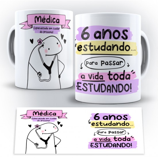 Caneca Profissão Flork Médica