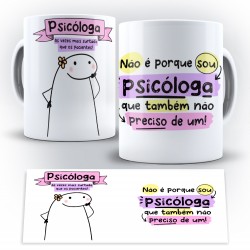 Caneca Profissão Flork Psicóloga