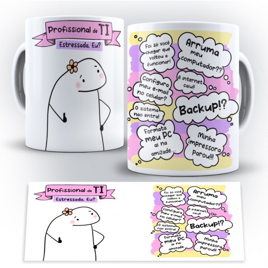 Caneca Profissão Flork Técnico em Informática TI