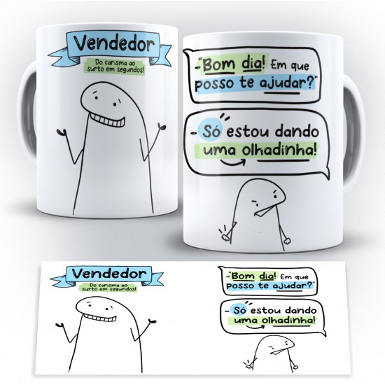 Caneca Profissão Flork Vendedor